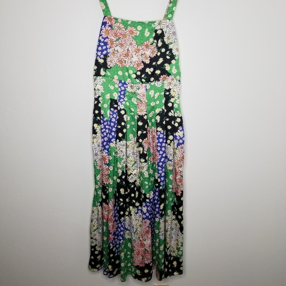 En Saison patchwork print midi pleated dress S - Picture 7 of 7